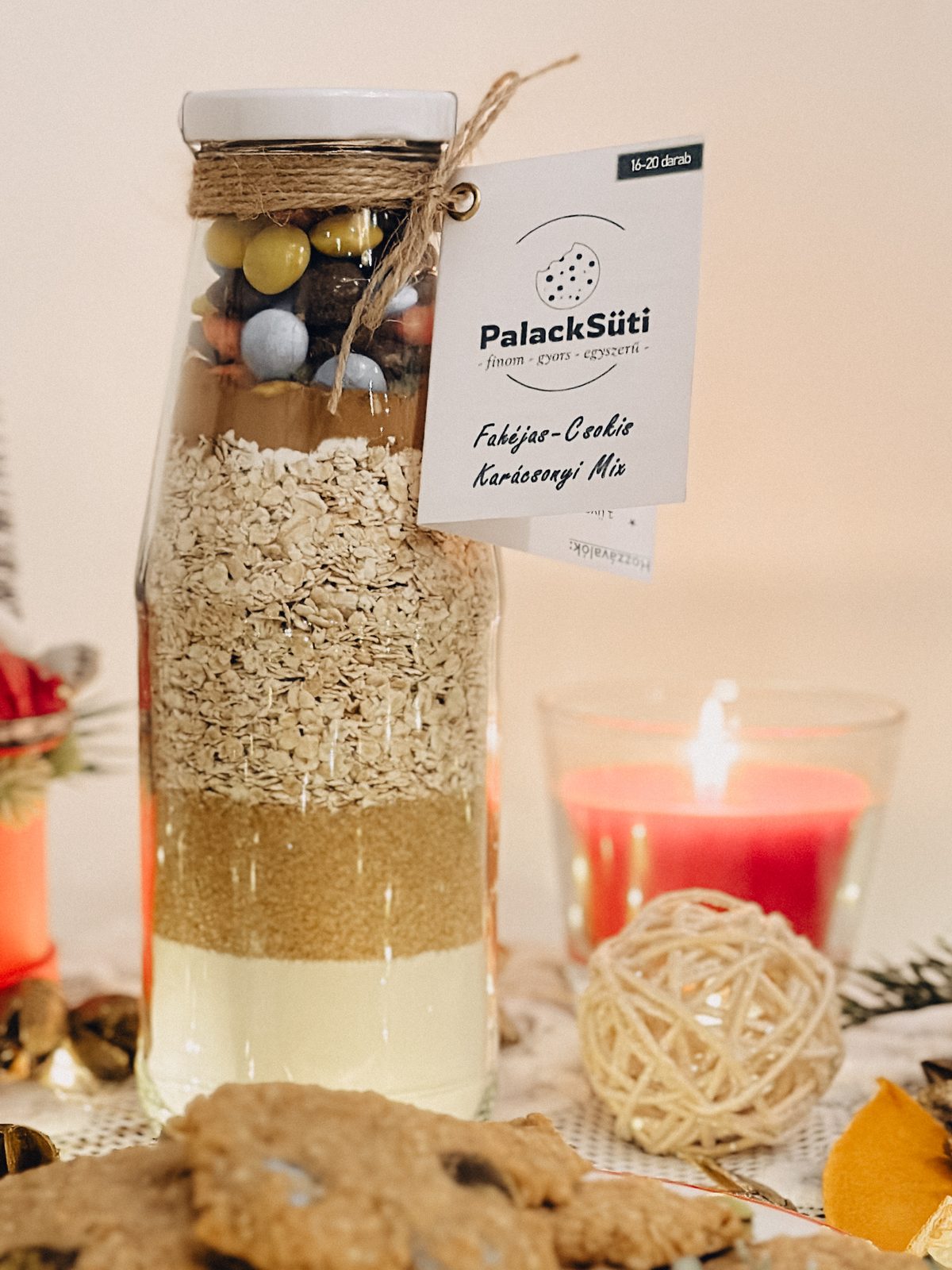 Fahéjas &mdash; Csokis Karácsonyi PalackSüti mix palackban, ünnepi asztalon